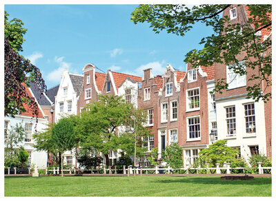 Ansichtkaart Amsterdam Begijnhof, Amsterdam postcard Begijnhof , Amsterdam Postkarte Begijnhof