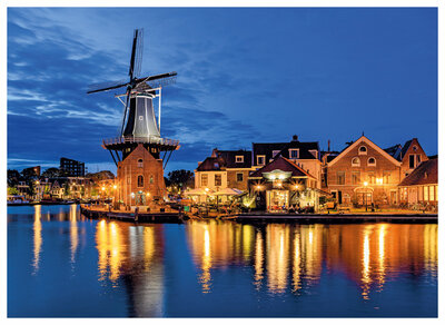 ansichtkaart Haarlem - molen de Adriaan