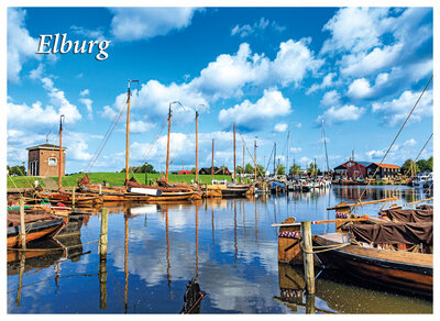 Elburg kaart - prachtige ansichtkaart van Elburg