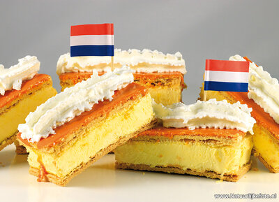 Oranje tompoucen ansichtkaart