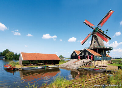 ansichtkaart houtzaagmolen de Rat - IJlst