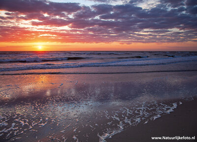 ansichtkaart zonsondergang Texel