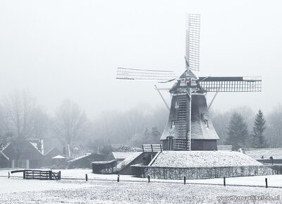 ansichtkaart Jantina Hellingmolen in Aalden