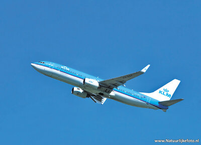 ansichtkaart vliegtuig KLM - Boeing 737-800