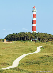 ansichtkaart vuurtoren Bornrif op Ameland