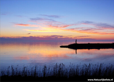 ansichtkaart IJsselmeer bij de Afsluitdijk