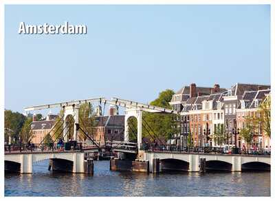 ansichtkaart Amsterdam - Magere brug