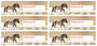 Postcard ID stickers - 6x Konik pferd_