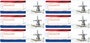 Postcrossing postcard ID stickers - 6x Nederlandse vlag en winterse molen