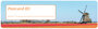 Postrossing postcard ID stickers - 6x molen met tulpen